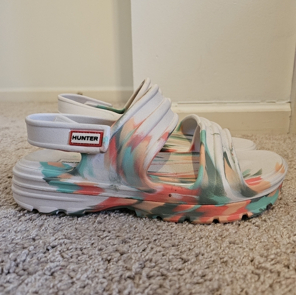Hunter NWOB Bloom Marble Sandal Womens Size 9